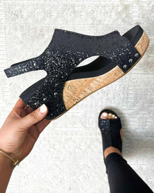 Glina  | Premium Orthopädische Sandalen – Schwarz