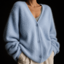 Remona – Bequeme Kaschmir-Strickjacke – Blau