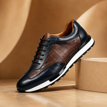 Hubert – Schnür Turnschuh Aus Leder – Schwarz und Braun