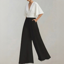 Yoko - Eleganter und trendiger Jumpsuit – Weiß Schwarz
