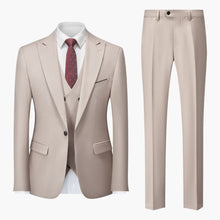 Eleganter Slim Fit Anzug - Herren 3-teilig für Business – Beige