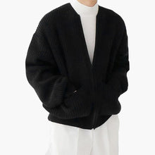 Daniel | Trendige Strickjacke – Schwarz