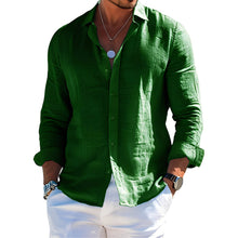 Félicien - Angenehmes langärmeliges Poloshirt – Grün