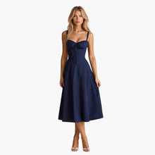 Cassandra | Tailored Dress – Marineblau