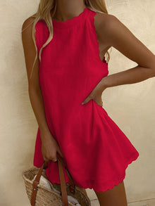 Michelle - Stilvolles ärmelloses Minikleid für Damen – Rot