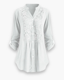 Damen Elegante Lange Bluse | Blusen – Weiß