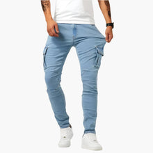 Alex | Stretch Cargo Jeans – Blau