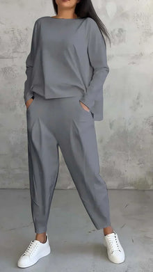Trendy Casual Damen Kleidung Set - Brooklyn – Grau