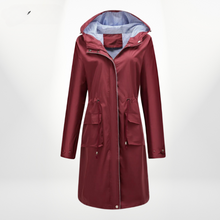 Wasserdichter Trenchcoat Damen Mit Kapuze | Lang Leicht – Rot