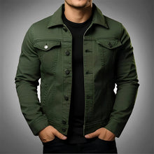 Leroy - Stilvolle Jeansjacke für Herren – Grün