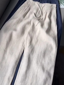 Kuupik – Weite Hose Aus Leinen – Beige