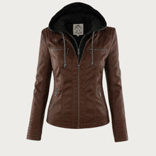 Monika™ | Robuste und elegante Lederjacke – Dunkelbraun