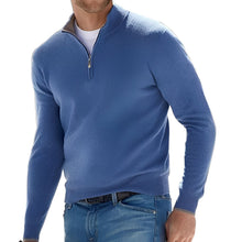 Nash - Freizeitpullover mit halbem Reißverschluss – Blau