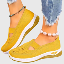 Frieda | Damen Atmungsaktive Slip-On Strick Sneakers – Hellgelb