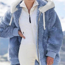 Clayton | Die bequemste Winter-Plüsch-Kapuzenjacke – Blau