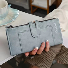 Hinina – Lederbrieftasche Mit Doppeltem Reißverschluss – Grau