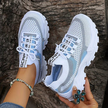 Elegante Colorblock Strick-Sneakers für Damen | Perfekt für Casual Days – Blau
