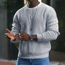 Liana | Herren Langarm Rundhalsausschnitt Pullover – Hellgrau