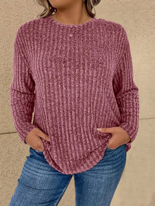 Katiya - Lässiger Locker Sitzender Pullover Mit Langen Ärmeln – Rosa