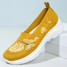 Leetha – Halbschuh Mit Schmetterlingsstickerei – Gelb