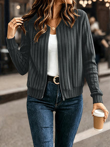 Nalia – Strickjacke Mit Einem Ärmel – Dunkelgrau