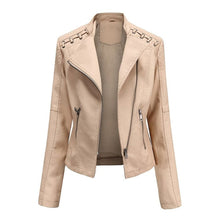 Liriane | Moderne Lederjacke mit buntem Design – Khaki