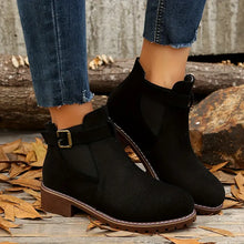 Miniya – Stiefeletten mit Schnallenriemen – Schwarz
