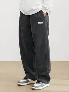 Herren Cordhose mit Taschen – Tiefgrau