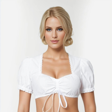Dirndlbluse Damen Trachtstil Modern Klassik - Annika – Weiß