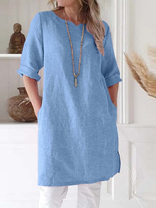 Magaly® | Leichtes und weiches Sommerkleid – Blau