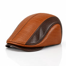 CrownCraft – Elegante Leder-Schlappmütze – Braun