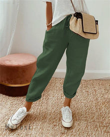 Damen Relaxed Fit Hose – Grün