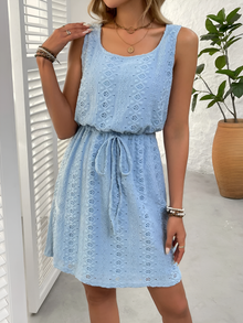 Lorie - Bequemes Sommerkleid Damen Leicht – Hellblau