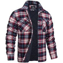 Darius | Herren-Holzfällerjacke im karierten Design – Rouge
