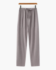 Adrian | Leichte Slim Fit Herren Sommer Leinenhose mit Kordelzug – Grau