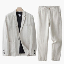Herren Anzugset mit Blazer und Hose für Frühling Sommer – Beige