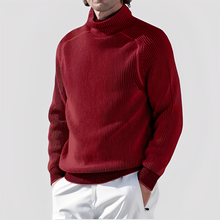 Chadwick - Gemütlicher Rollkragenpullover – Rot