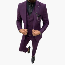 Slim Fit Anzug Set - Herrenanzug 3-teilig für Abendmode – Lila