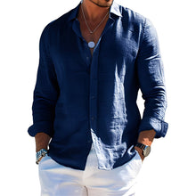 Félicien - Angenehmes langärmeliges Poloshirt – Marineblau