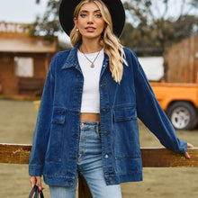 Drune | Klassisches Weinlese Denim Jacke für Damen – Blau