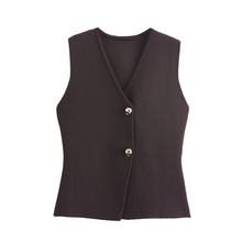 Romilly - Trendige Damen-Strickweste – Braun