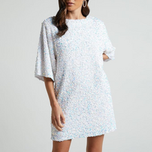 Victoria® | Paillettenkleid für Damen – Weiß