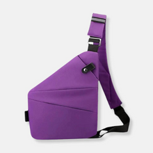 Liv | Sichere Schultertasche aus Nylon – Lila