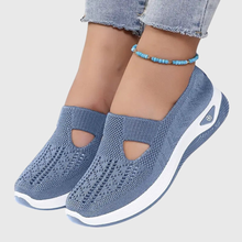 Frieda | Damen Atmungsaktive Slip-On Strick Sneakers – Blau