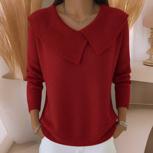 Yamina - Gemütlicher Pullover Mit Kragen – Rot