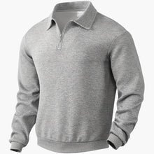 Anton | Vintage Zip-Up Pullover – Grau