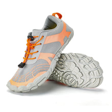 FlexiMax™ – Unisex Barfußschuhe Ultraleicht, Flexibel & Atmungsaktiv – Grau-Orange