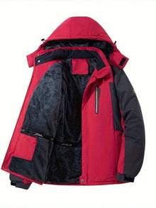 Warme Fleece Winter Jacke Für Herren | Perfekt für Outdoor-Aktivitäten – Rosa
