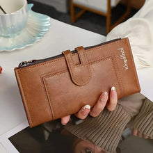 Hinina – Lederbrieftasche Mit Doppeltem Reißverschluss – Braun