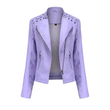Drune | pu-lederjacke mit reibverschluss – Violett